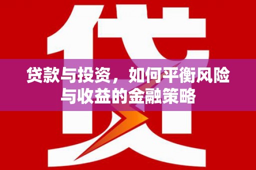 元氏贷款与投资，如何平衡风险与收益的金融策略